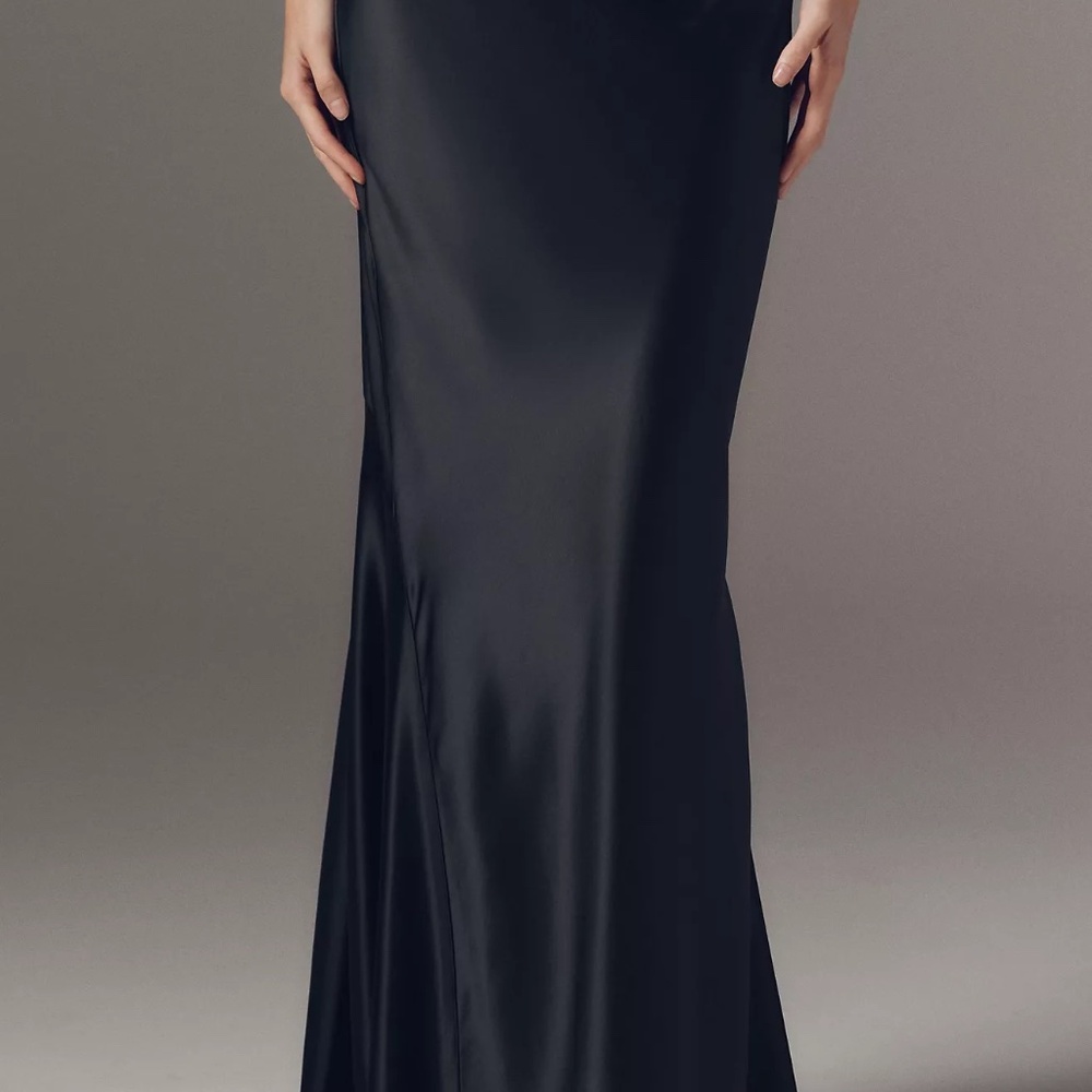Acler Black Satin Maxi Skirt - Picture 2 of 2